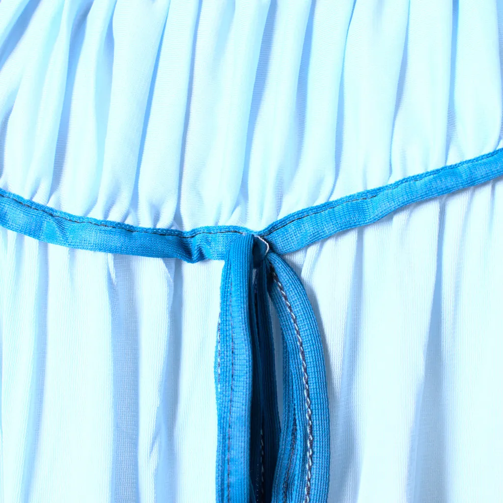 1960s Blue Bow Night Gown