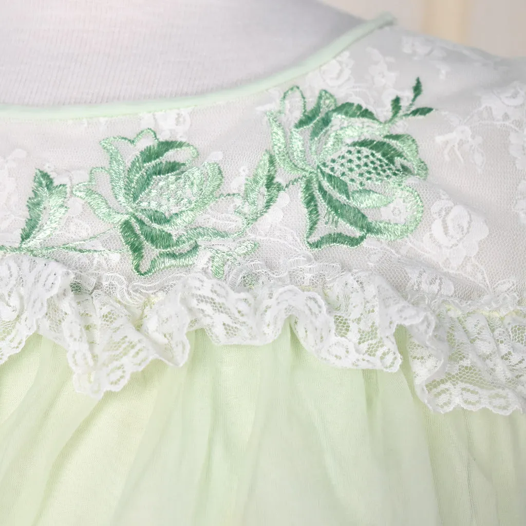 1960s Vintage Pistachio Baby Doll Top