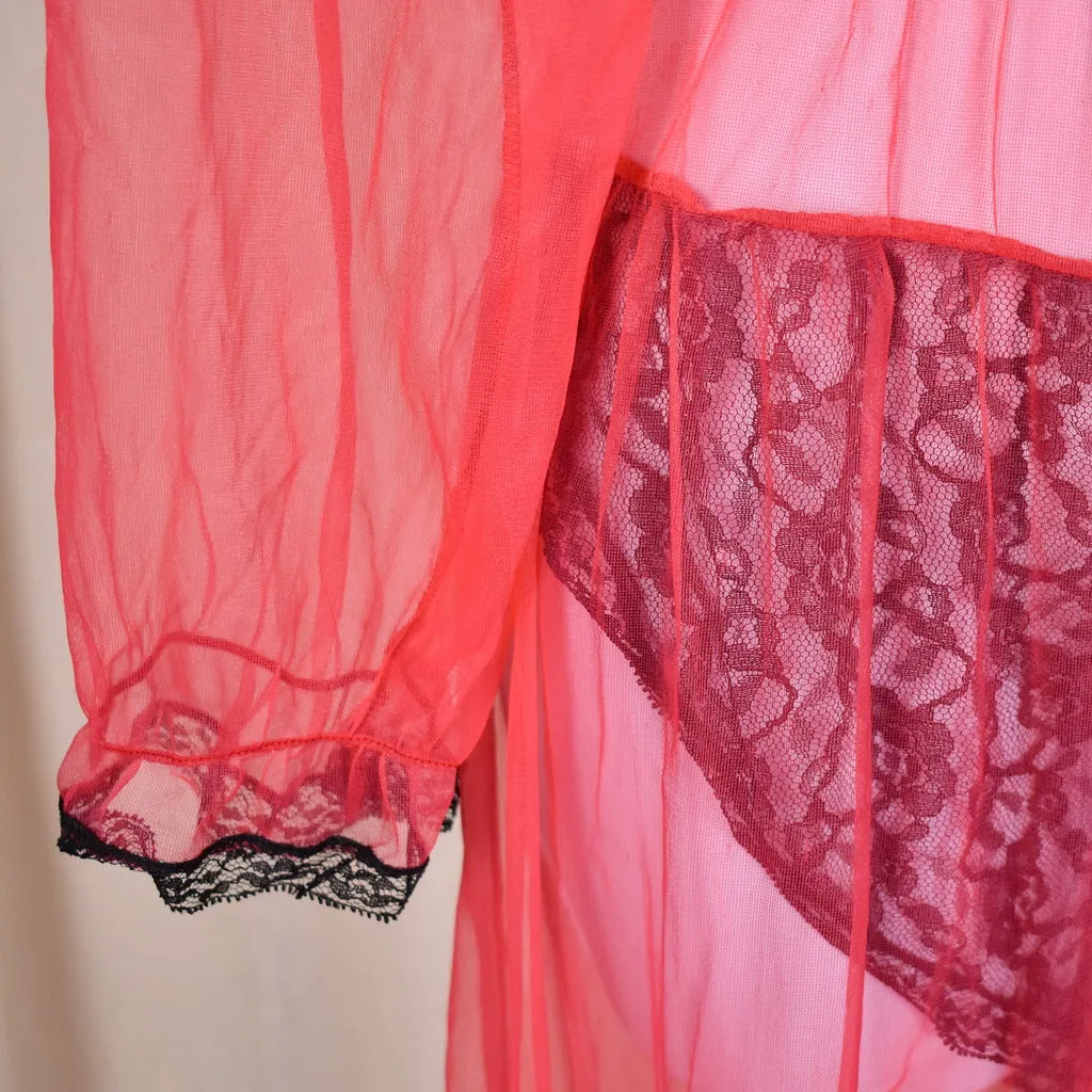 1960s Vintage Red & Black Harem Set