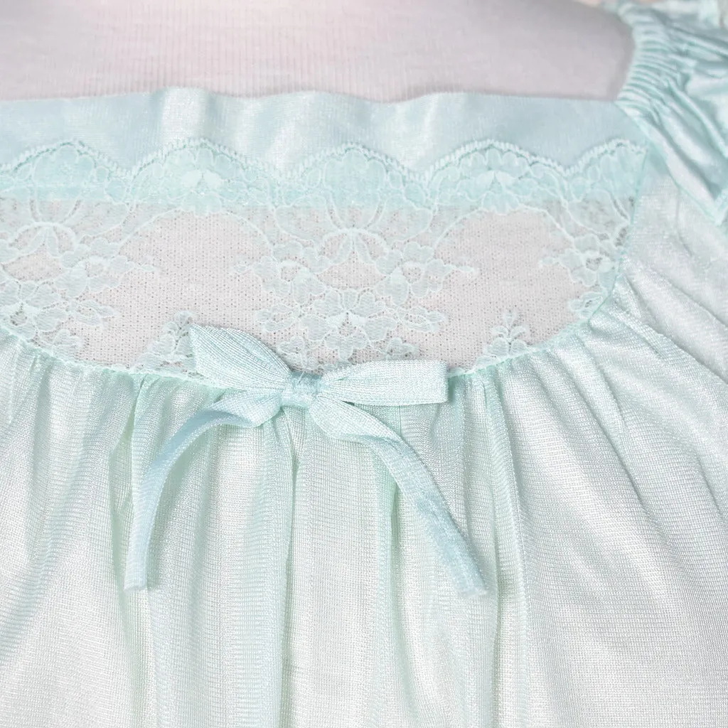 1980s Vintage NWOT Mint Lace Night Gown