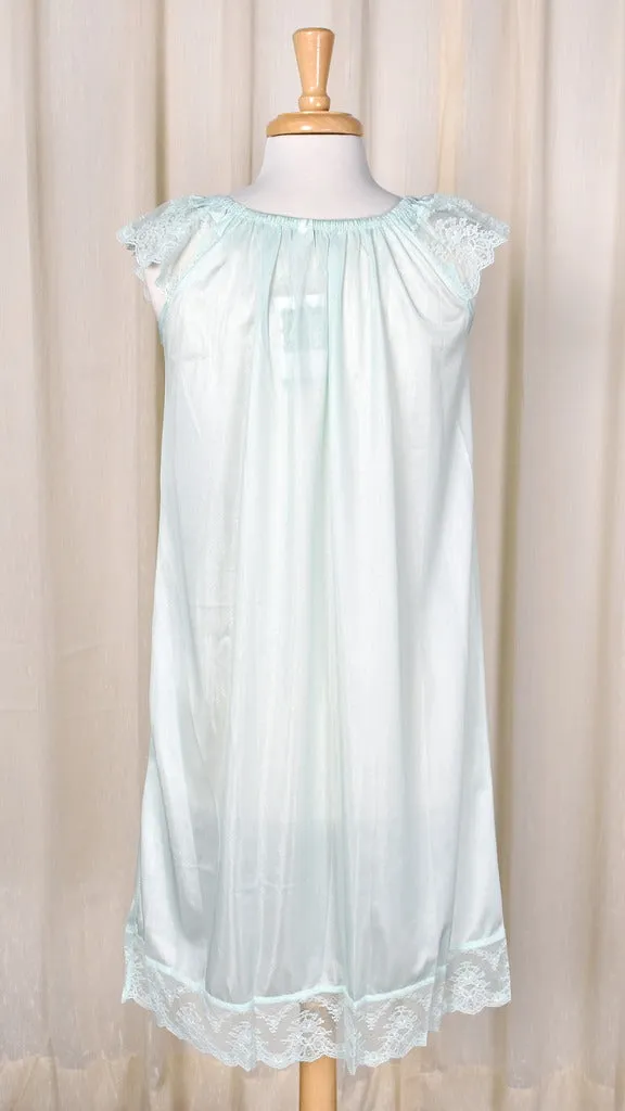 1980s Vintage NWOT Mint Lace Night Gown
