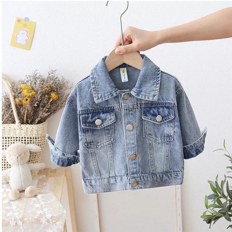 2023 Fashion Cartoon Daisy Denim Jacket For Girls Coat Spring Autumn