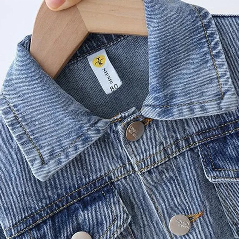 2023 Fashion Cartoon Daisy Denim Jacket For Girls Coat Spring Autumn