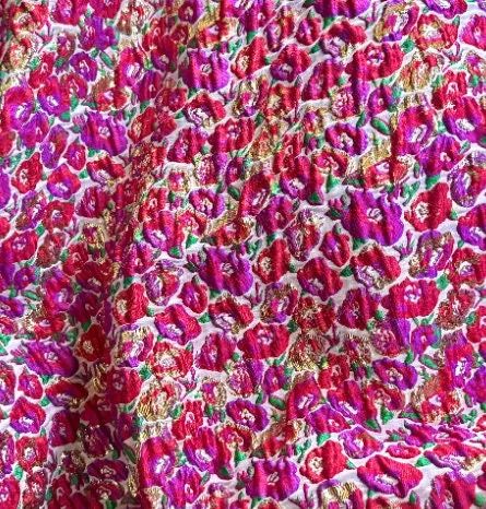 20%OFF-Embossed floral jacquard fabric, windbreakers fabric, party dress fabric , by the yard
