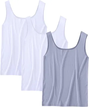 3 Pack Men's Workout Tank Tops Breathable Quick Dry Summer Sleeveless Silk Muscle Shirts Gym Workout Bodybuilding Tee
