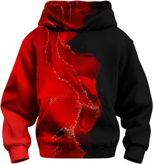 3D Printed Hoodies For Boys Girls Kids Sweatshirts Pullover Novelty Cool Clothes Black Red