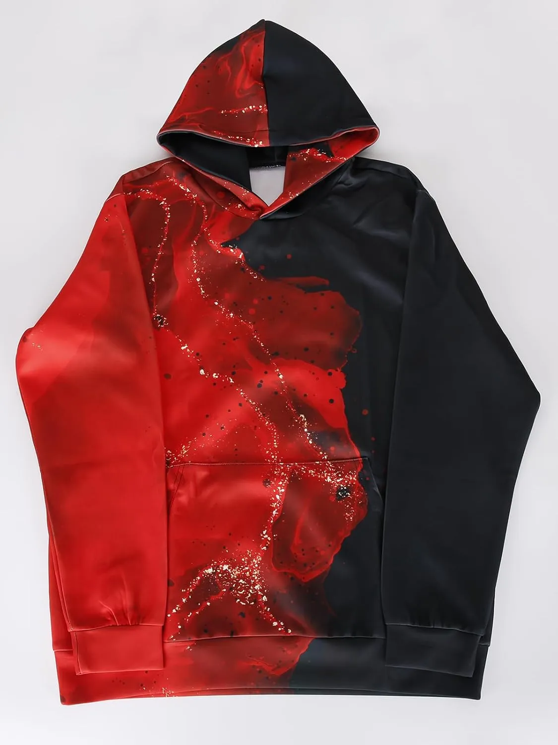 3D Printed Hoodies For Boys Girls Kids Sweatshirts Pullover Novelty Cool Clothes Black Red