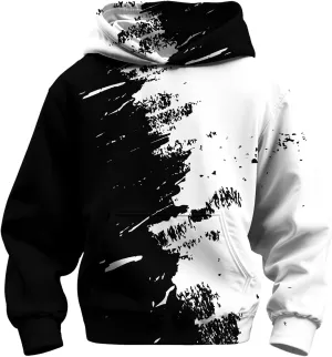3D Printed Hoodies For Boys Girls Kids Sweatshirts Pullover Novelty Cool Clothes Black Red