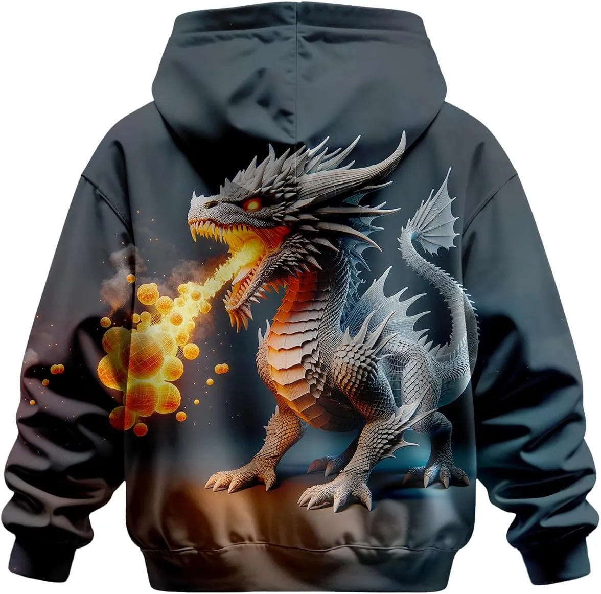 3D Printed Hoodies For Boys Girls Kids Sweatshirts Pullover Novelty Cool Clothes Black Red