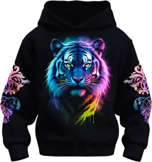 3D Printed Hoodies For Boys Girls Kids Sweatshirts Pullover Novelty Cool Clothes Black Red