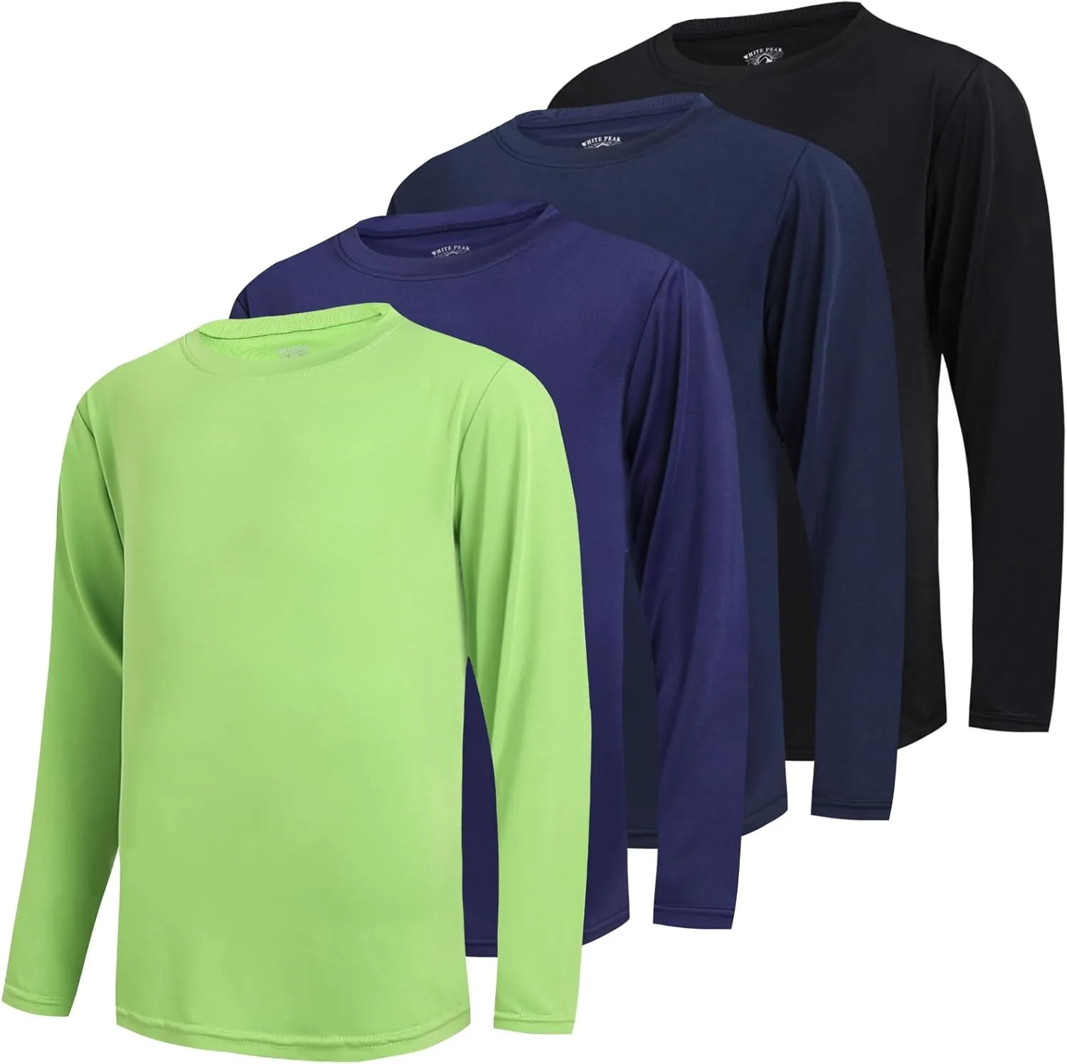 4 Pack Boy's Dry-Fit Lightweight Hoodies Pullover Long Sleeve Athletic Training T Shirts 4-20