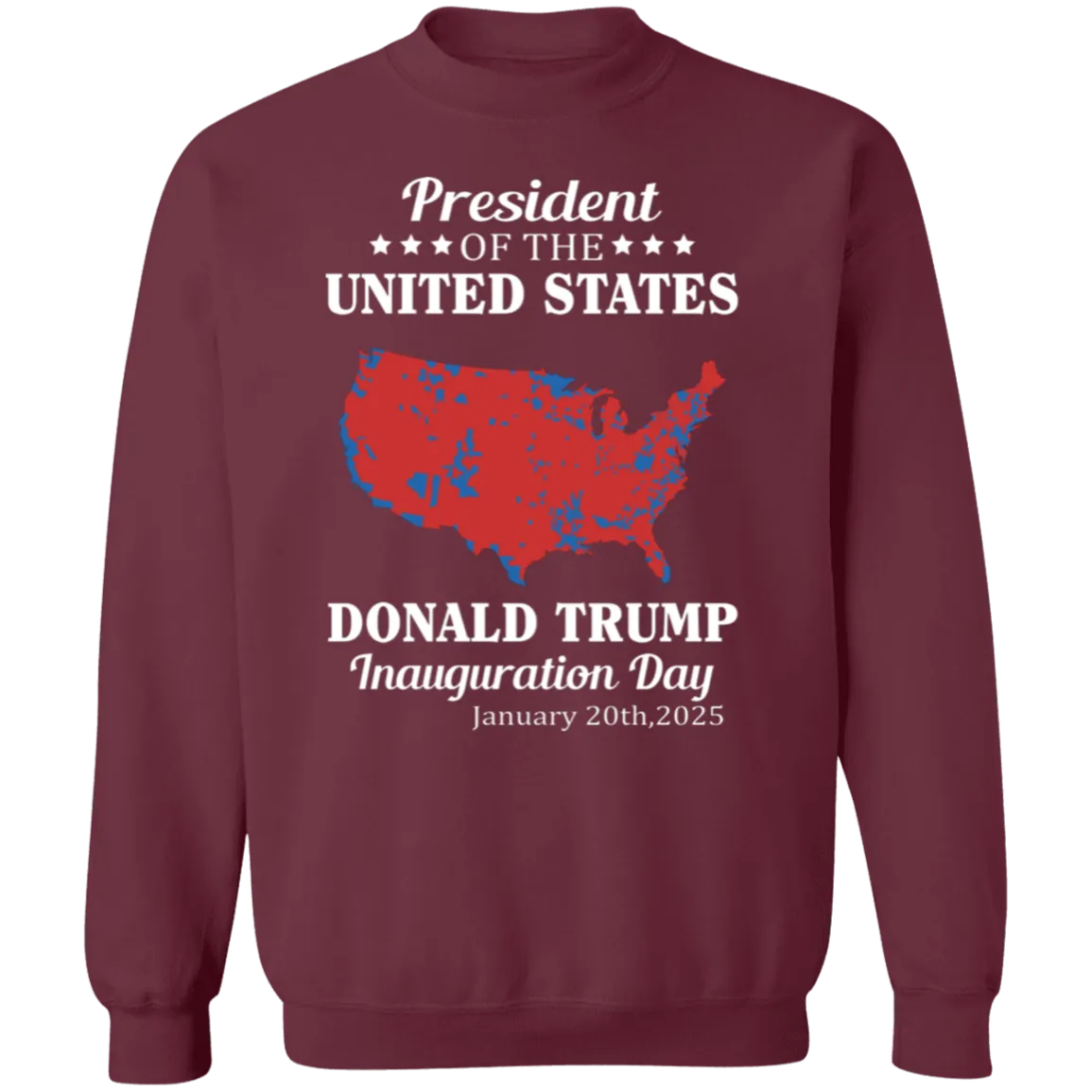47th US President Inauguration Red Map Sweatshirt