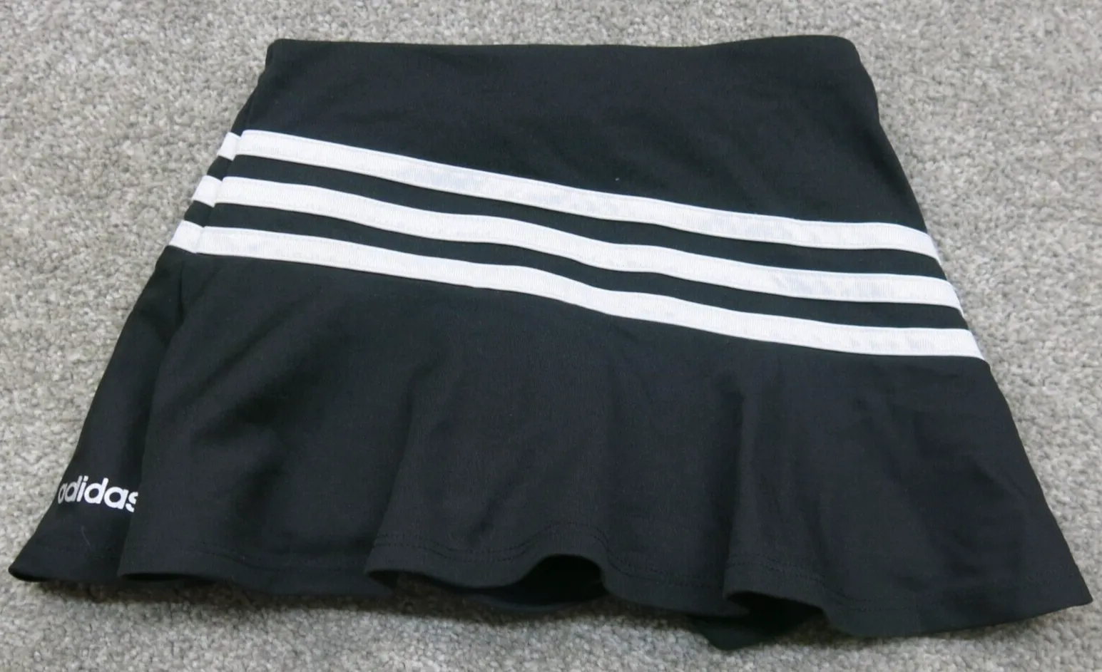 Adidas Athletic Skorts Shorts Kids Girls Size 2T Black 3 Striped Sports Skorts