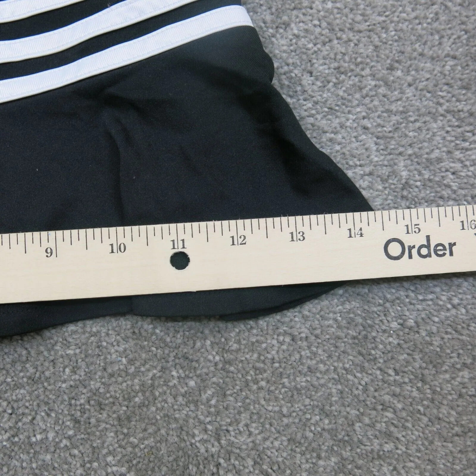 Adidas Athletic Skorts Shorts Kids Girls Size 2T Black 3 Striped Sports Skorts