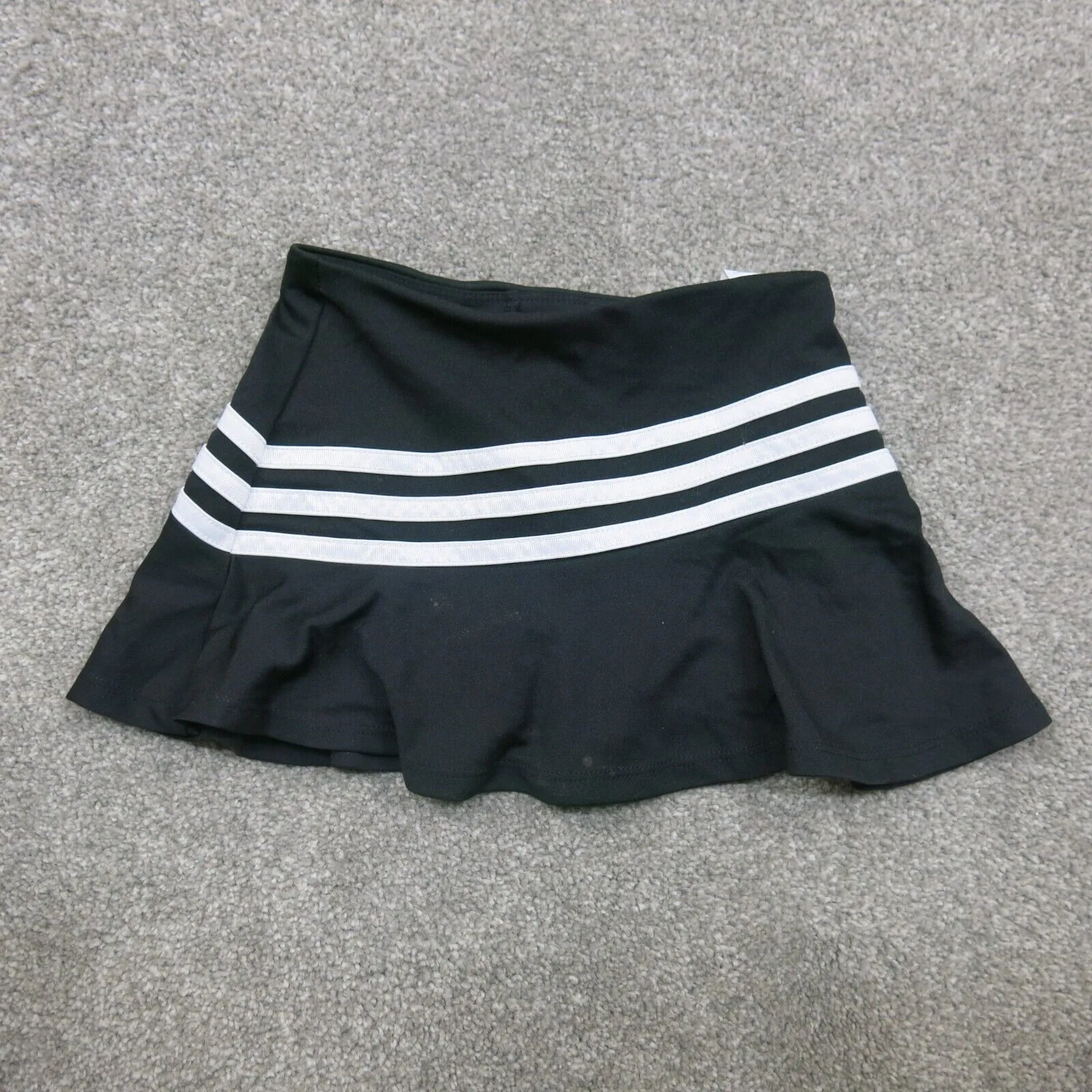 Adidas Athletic Skorts Shorts Kids Girls Size 2T Black 3 Striped Sports Skorts