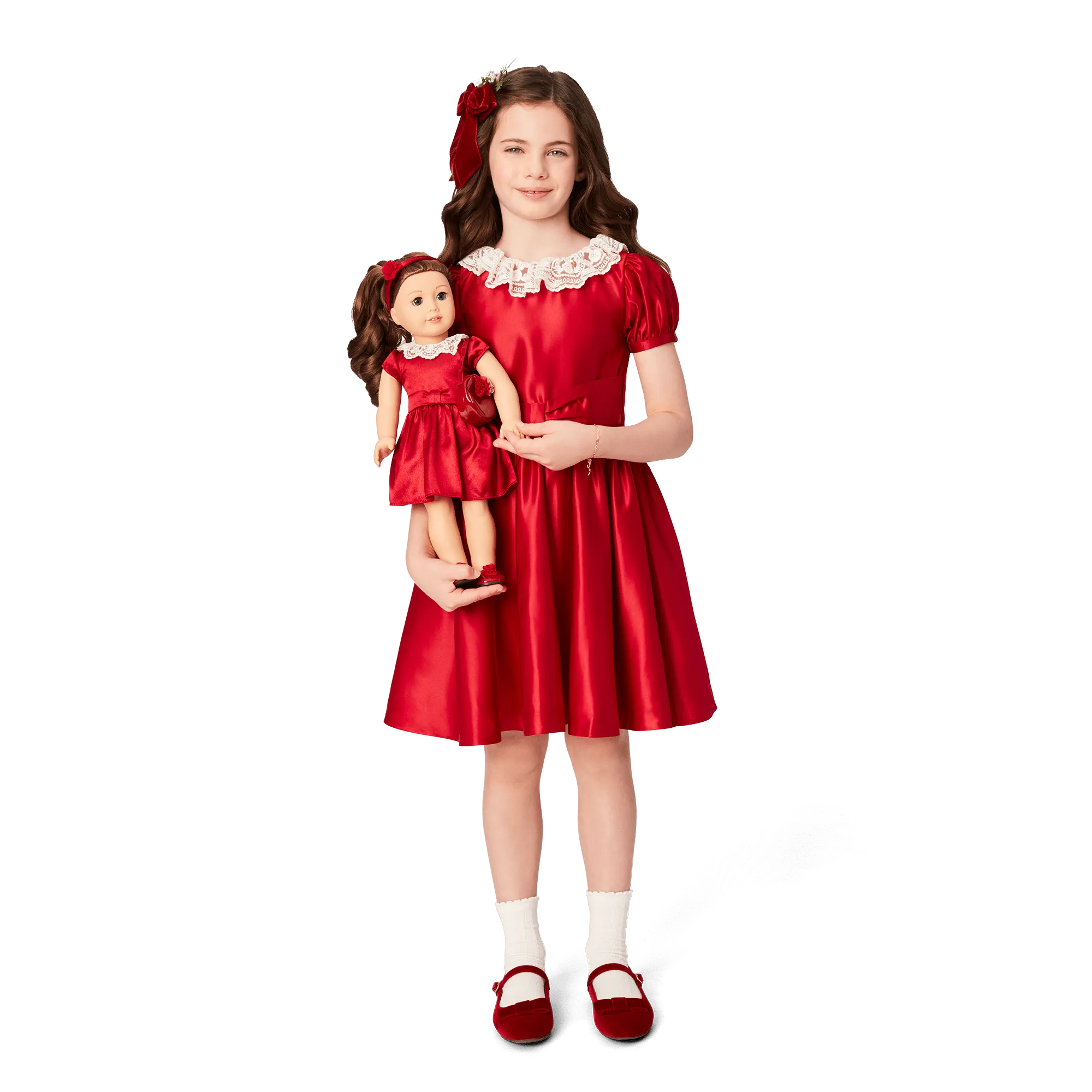 American Girl® x Janie and Jack Holly-Red Party Dress for Girls & 18-inch Dolls
