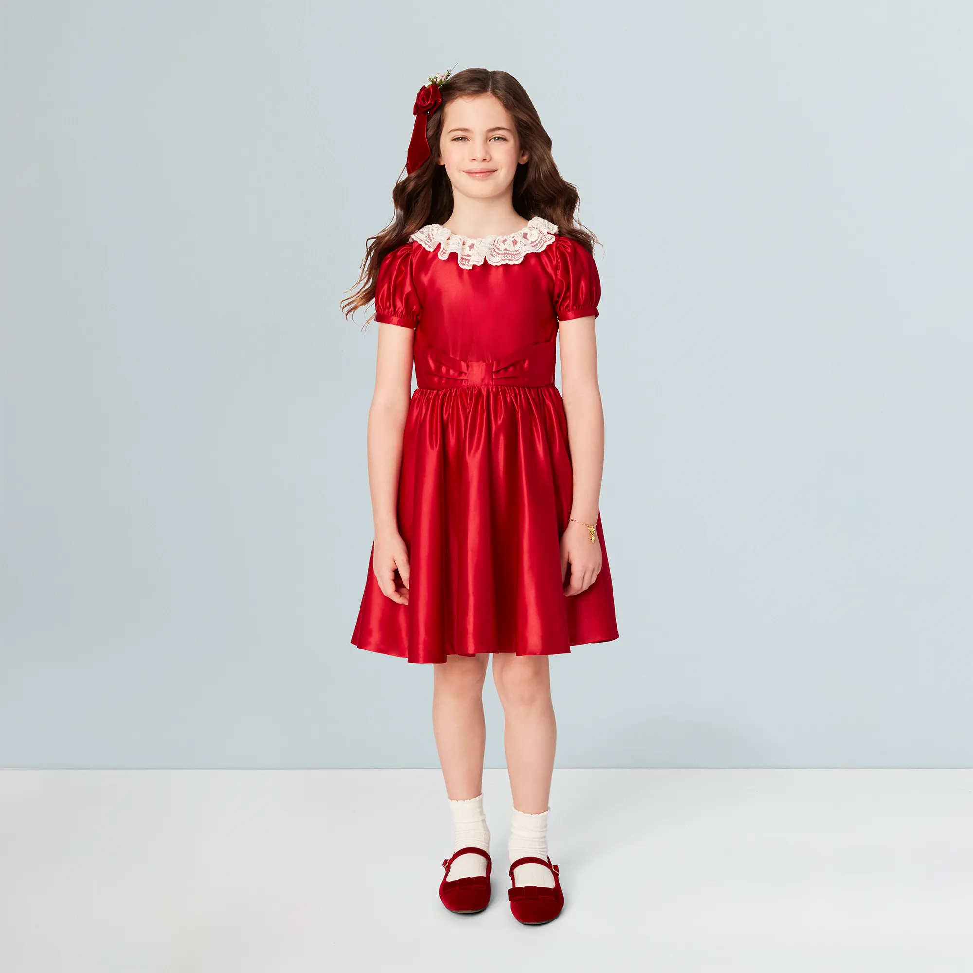 American Girl® x Janie and Jack Holly-Red Party Dress for Girls & 18-inch Dolls