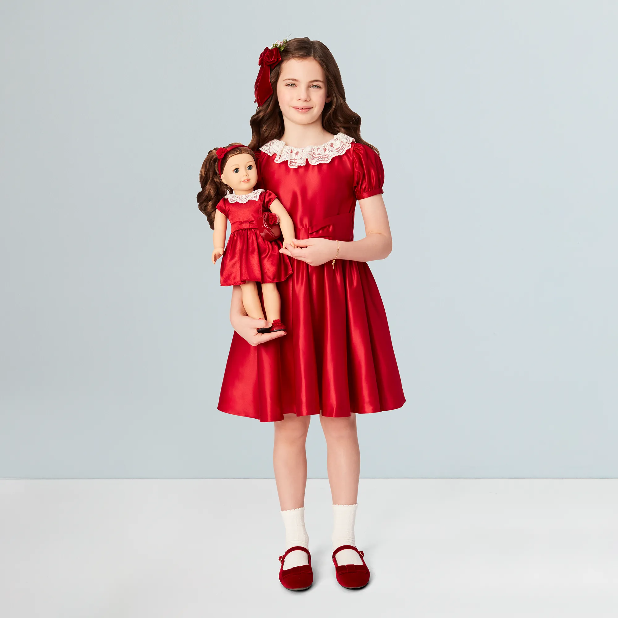 American Girl® x Janie and Jack Holly-Red Party Dress for Girls & 18-inch Dolls