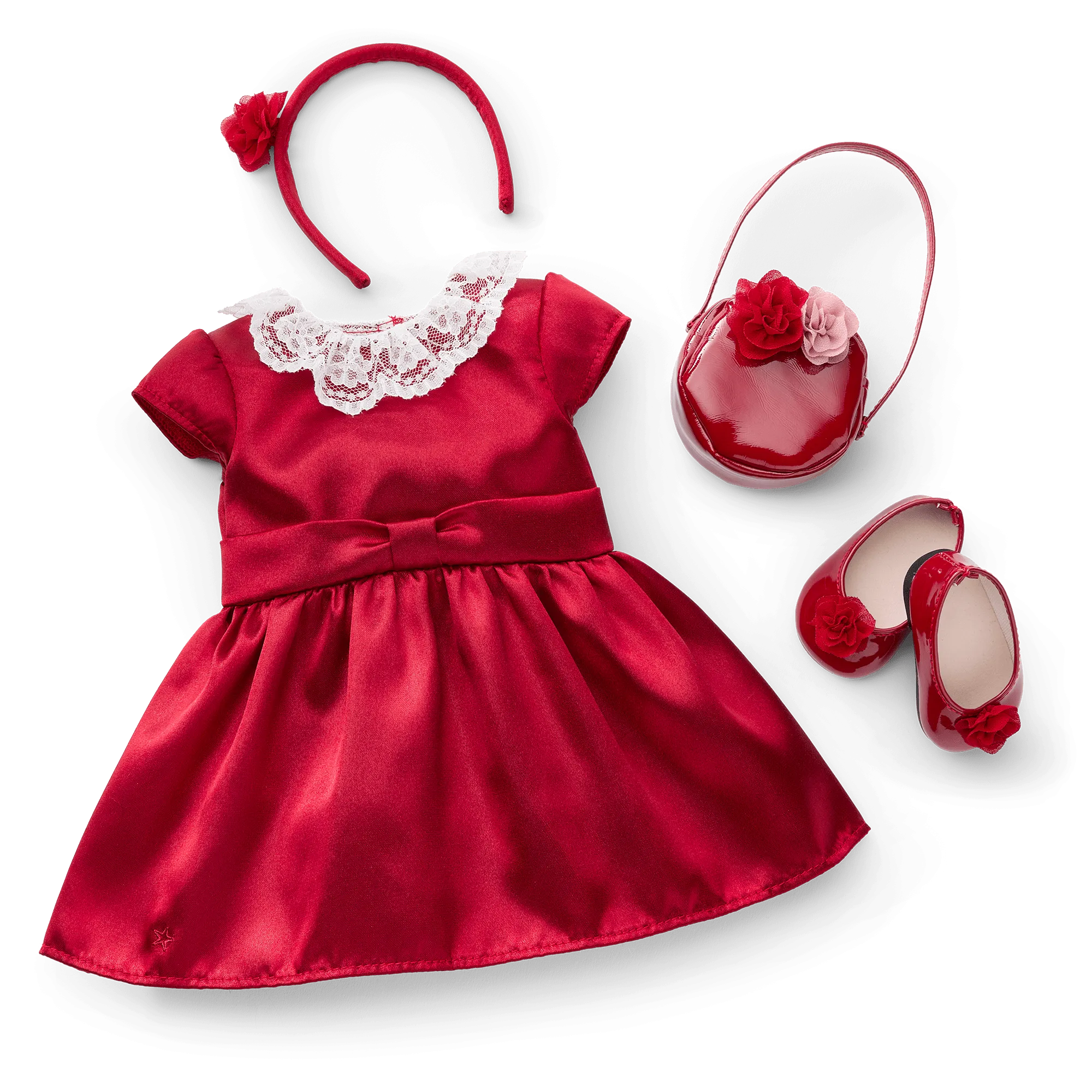 American Girl® x Janie and Jack Holly-Red Party Dress for Girls & 18-inch Dolls