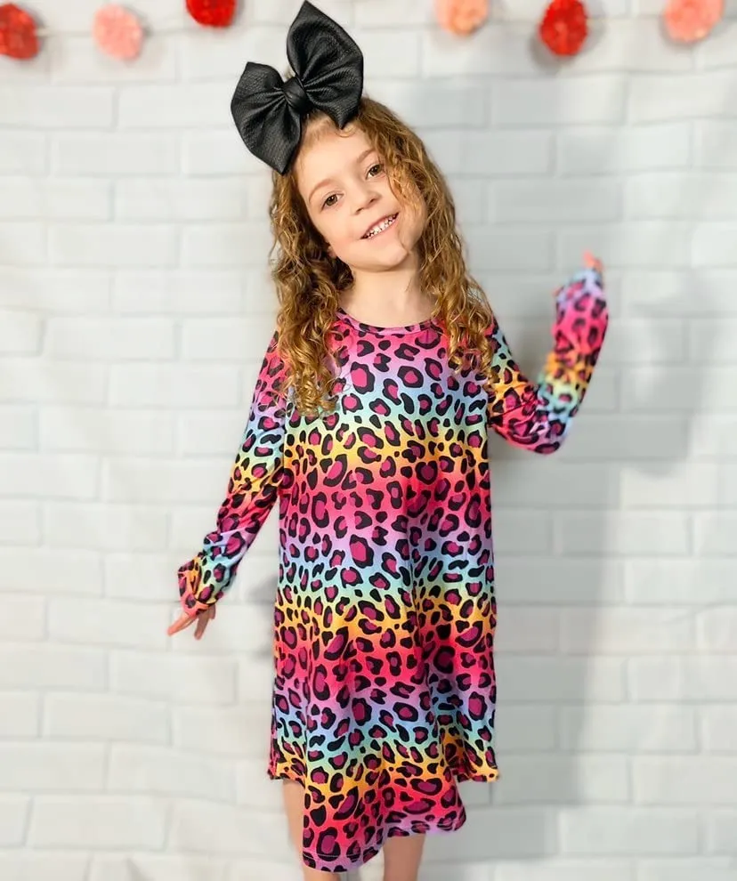 Arshiner Girls Nightgowns Long Sleeve Print Pajamas Nightdress