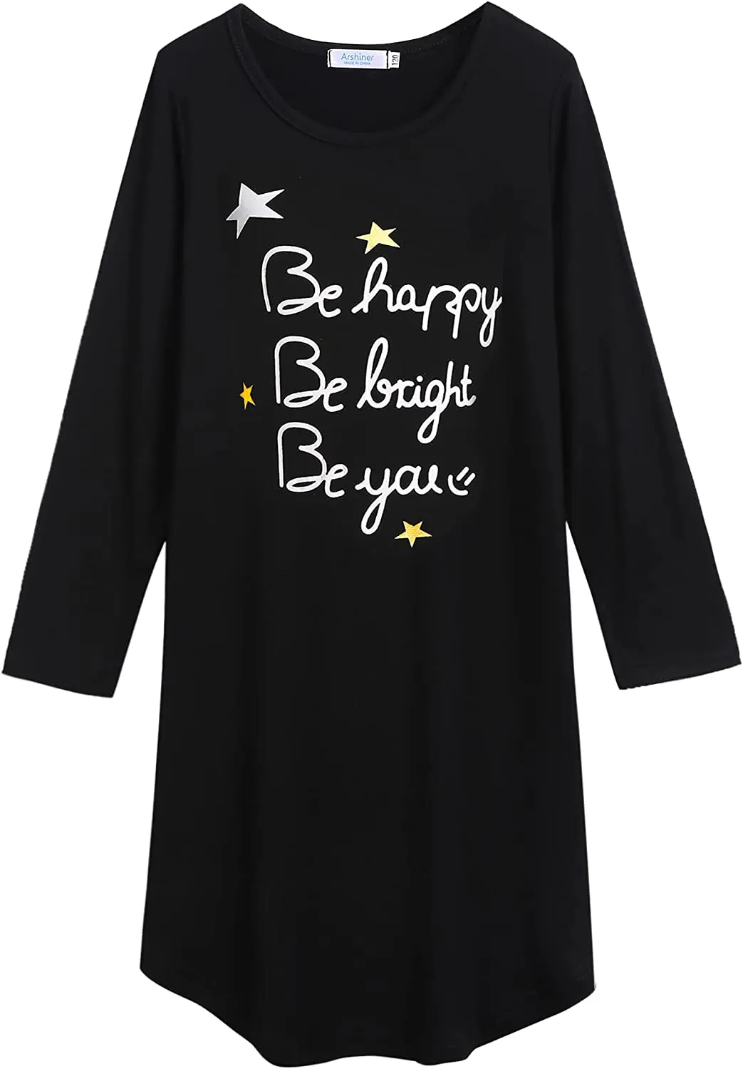 Arshiner Girls Nightgowns Long Sleeve Print Pajamas Nightdress