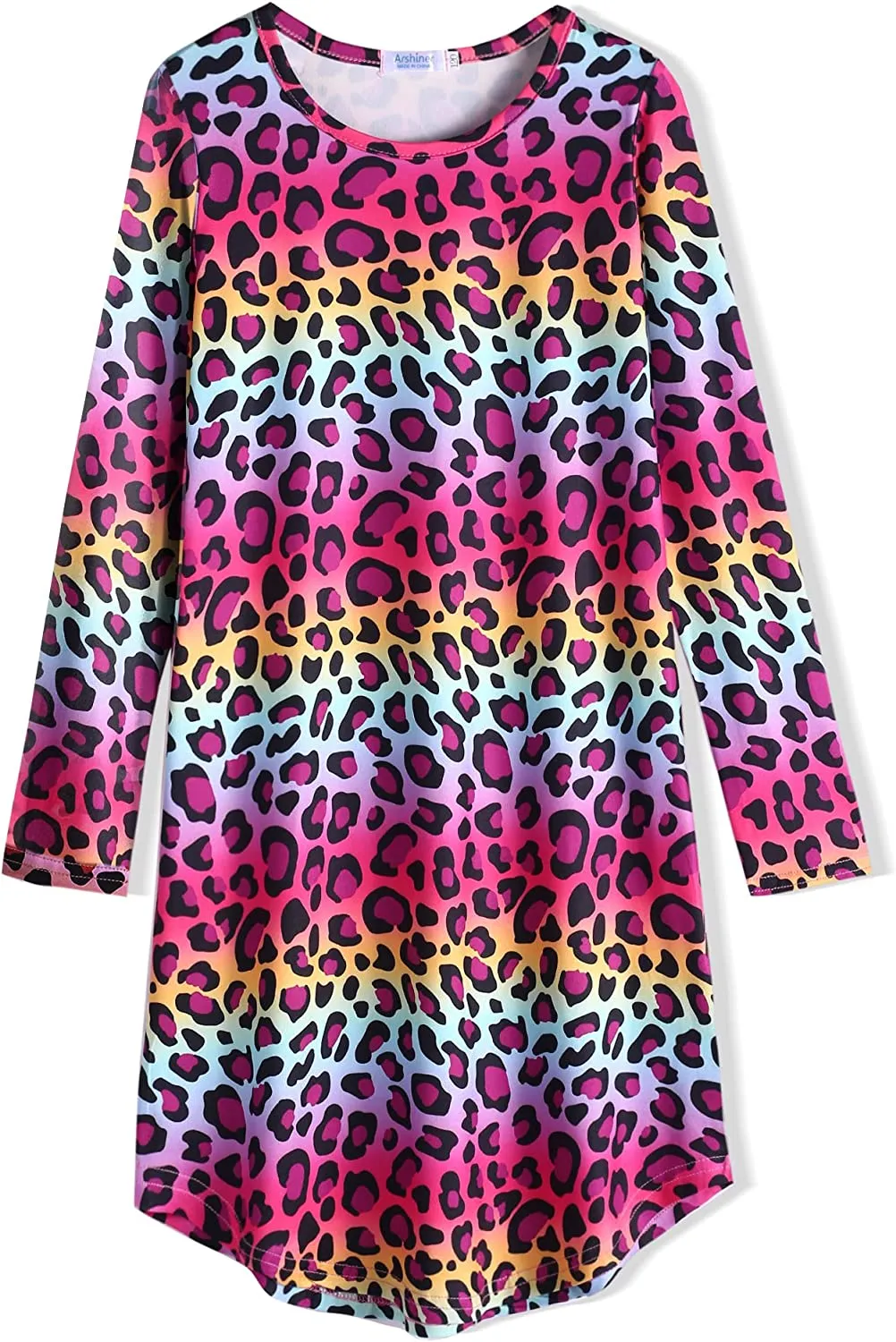 Arshiner Girls Nightgowns Long Sleeve Print Pajamas Nightdress