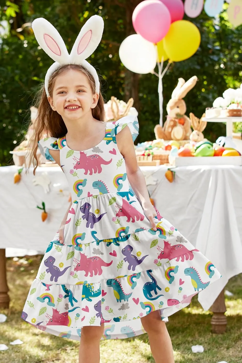 Arshiner Toddler Dress Little Girls Cotton Backless Sundress with Pockets