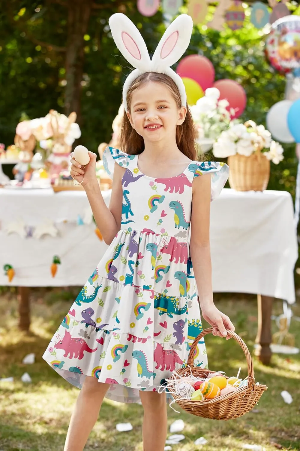 Arshiner Toddler Dress Little Girls Cotton Backless Sundress with Pockets