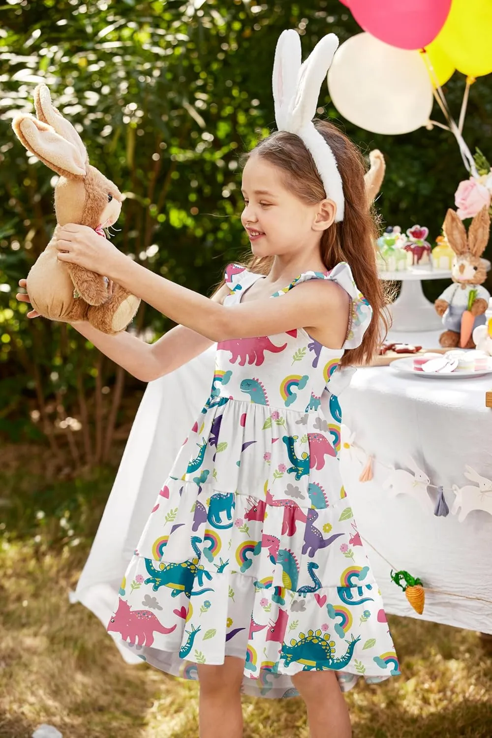 Arshiner Toddler Dress Little Girls Cotton Backless Sundress with Pockets