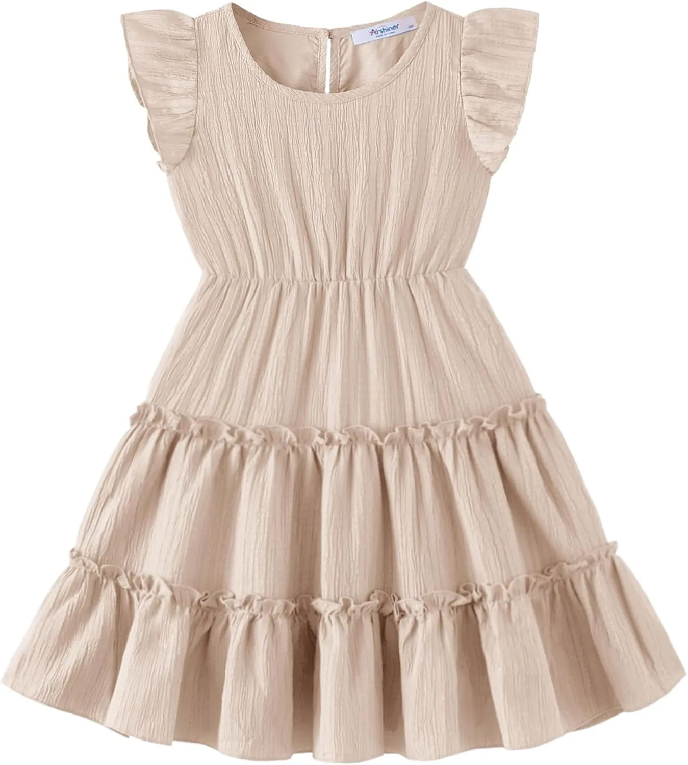 Arshiner Toddler Girls Dress Ruffle Sleeveless Tiered Swing Twirly Dresses