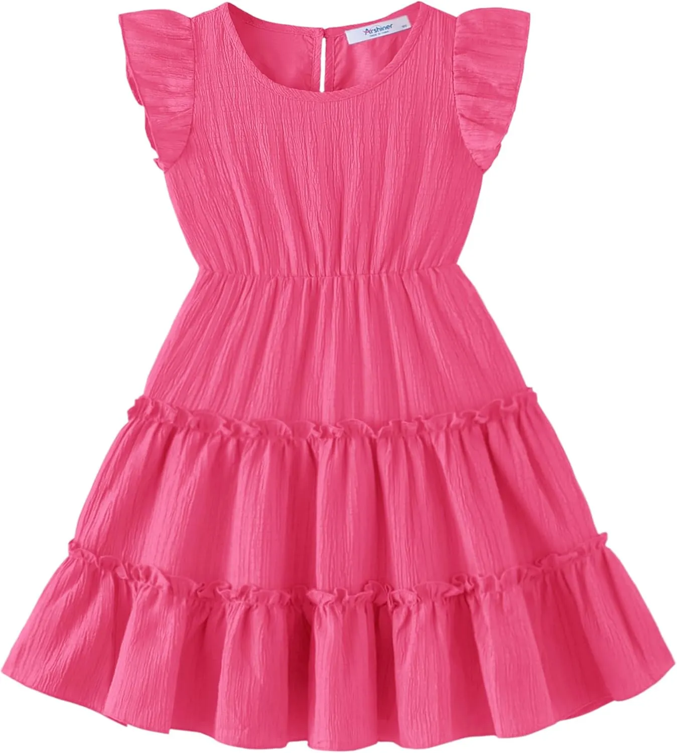 Arshiner Toddler Girls Dress Ruffle Sleeveless Tiered Swing Twirly Dresses