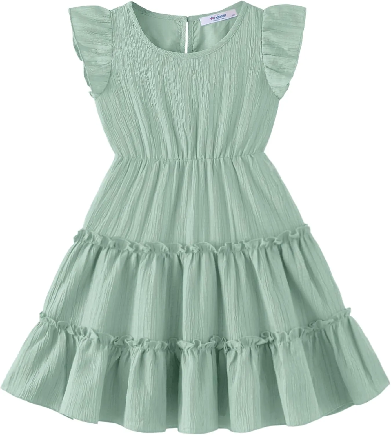 Arshiner Toddler Girls Dress Ruffle Sleeveless Tiered Swing Twirly Dresses