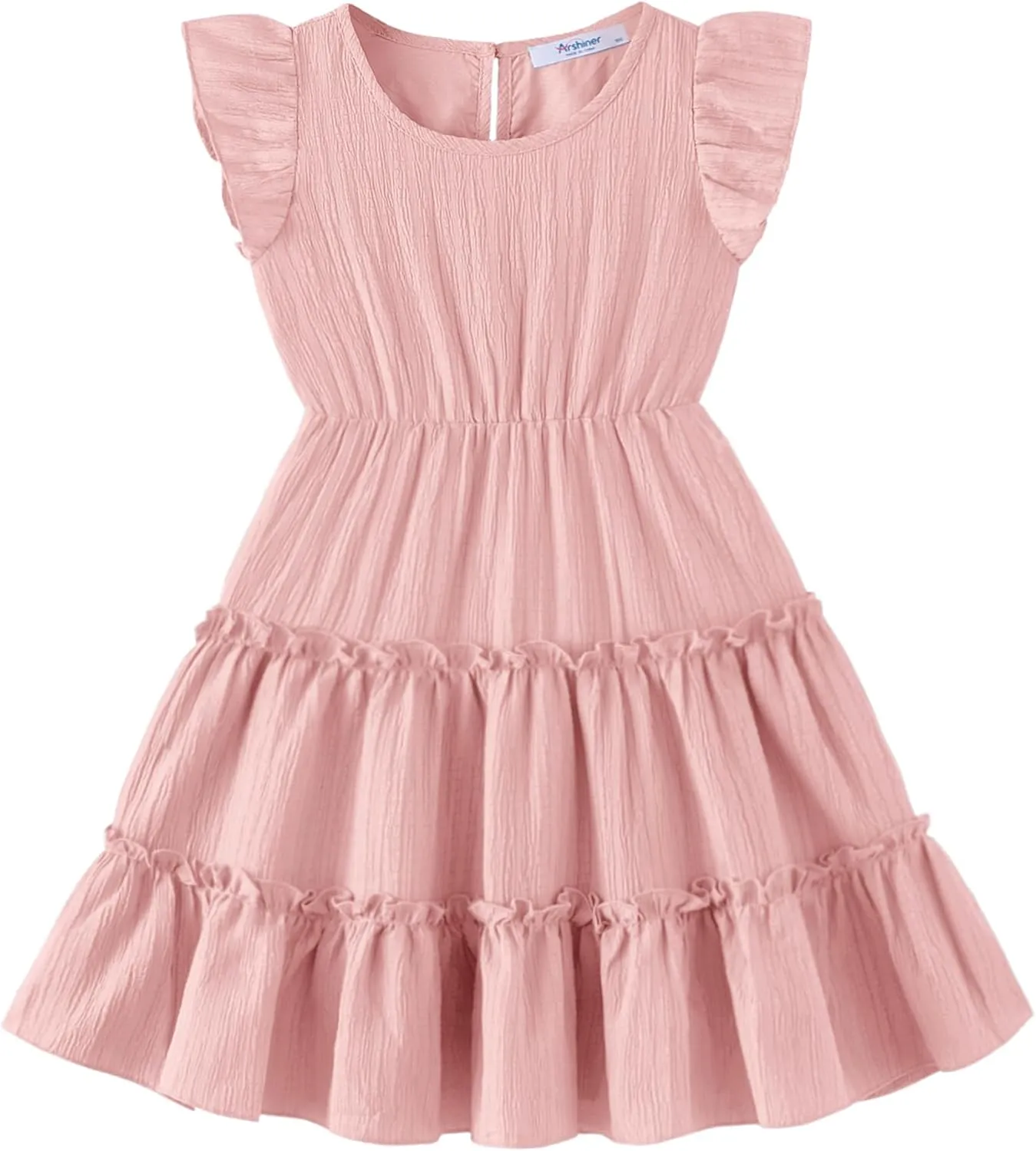 Arshiner Toddler Girls Dress Ruffle Sleeveless Tiered Swing Twirly Dresses