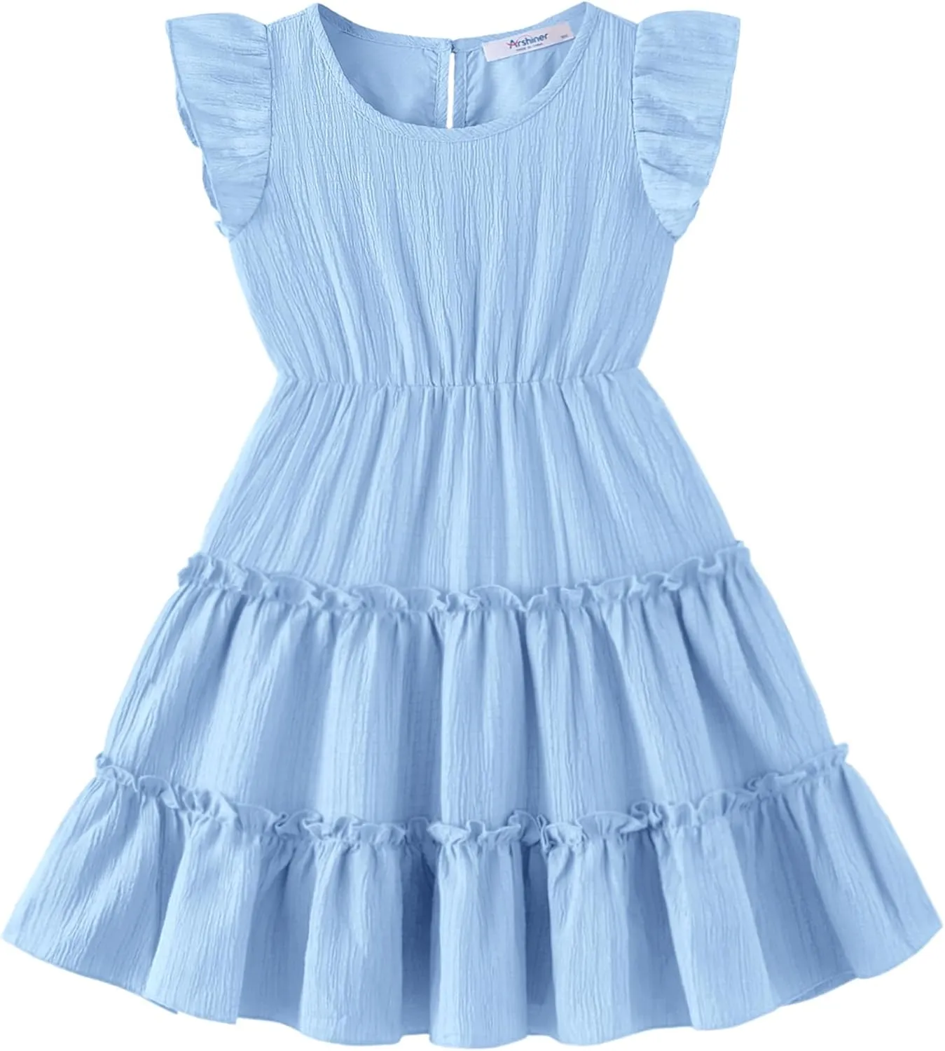 Arshiner Toddler Girls Dress Ruffle Sleeveless Tiered Swing Twirly Dresses