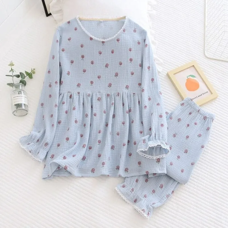 Autumn Women's Pajamas Long-Sleeved