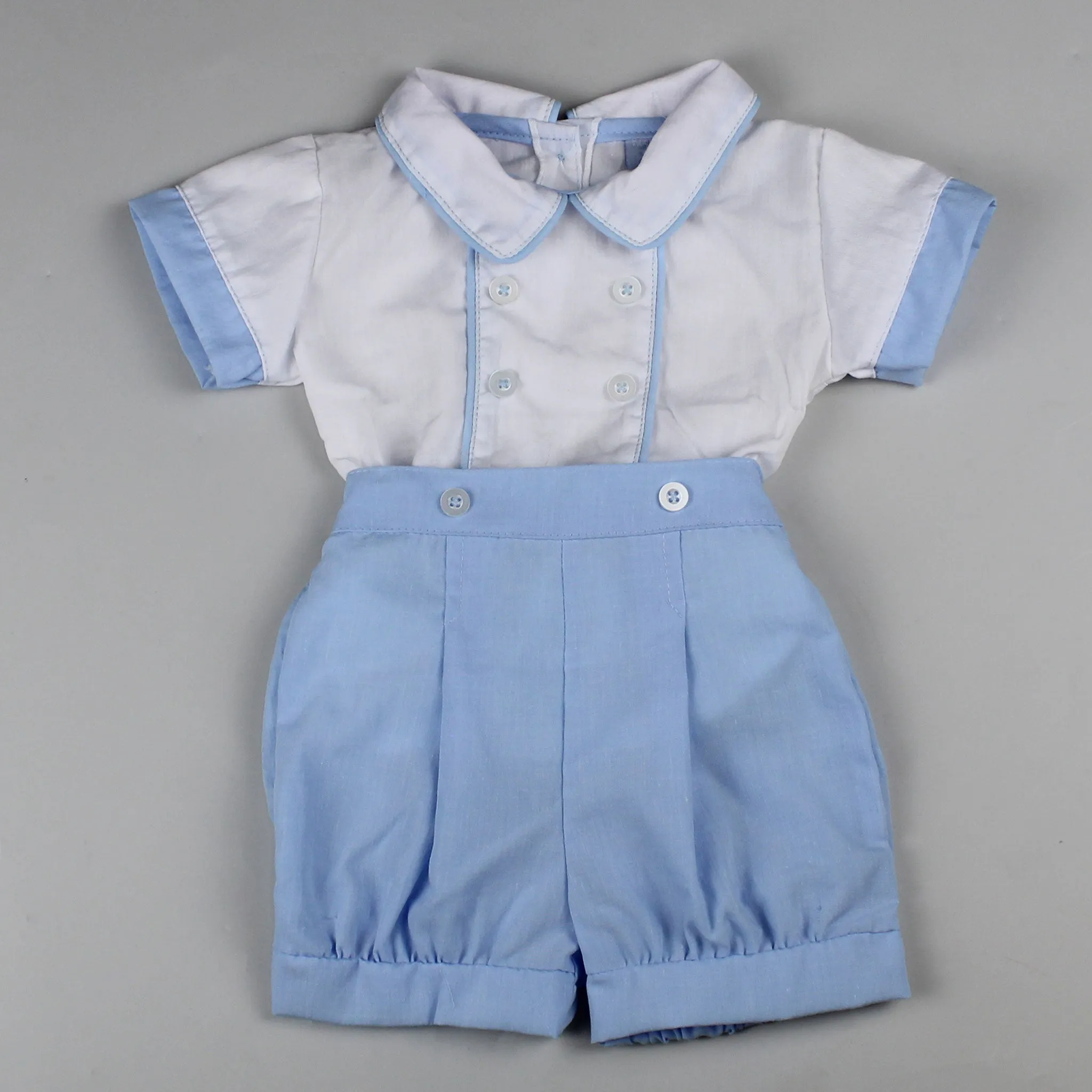 Baby Boy Smart Summer Outfit - Shorts and Shirt
