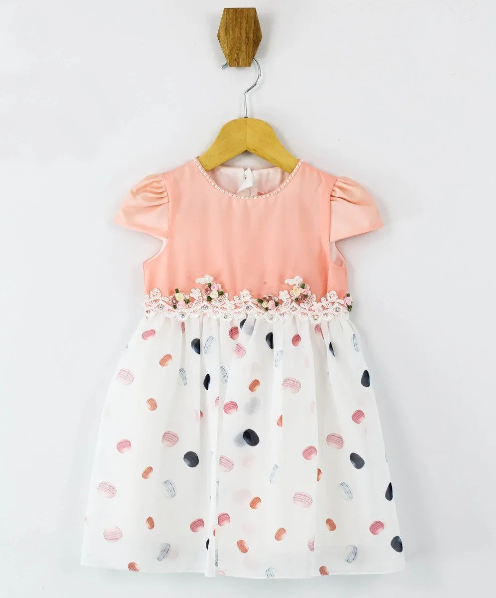 Baby Girls Short Sleeve Summer Pink Dress Set - Pink