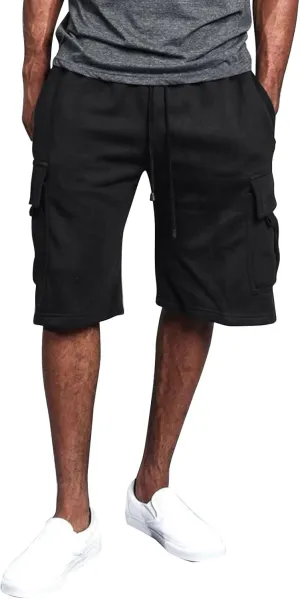 Baggy Cargo Shorts for Men Casual Drawstring Waist Sweat Shorts Lightweight Comfy Summer Shorts with Multi Pockets