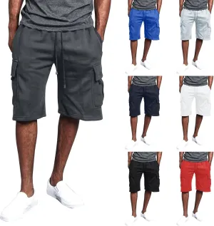Baggy Cargo Shorts for Men Casual Drawstring Waist Sweat Shorts Lightweight Comfy Summer Shorts with Multi Pockets
