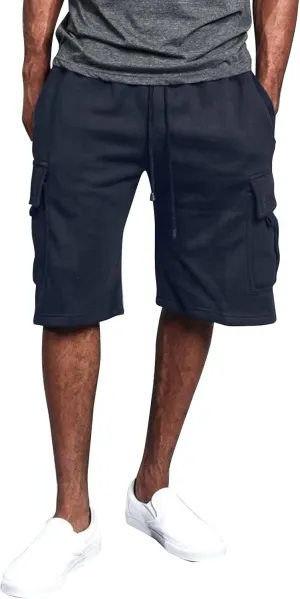Baggy Cargo Shorts for Men Casual Drawstring Waist Sweat Shorts Lightweight Comfy Summer Shorts with Multi Pockets