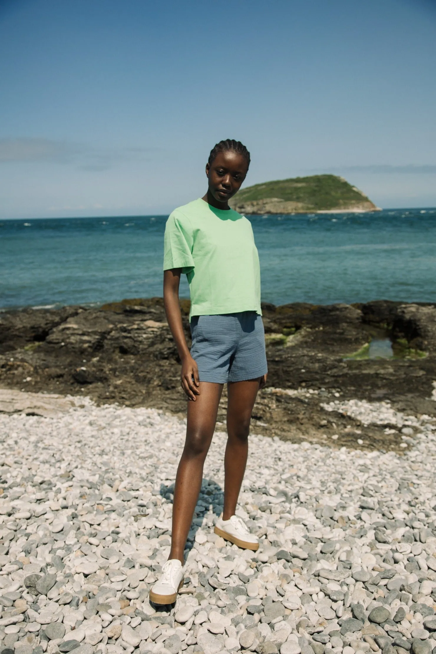 Bay Organic Cotton Top in Apple