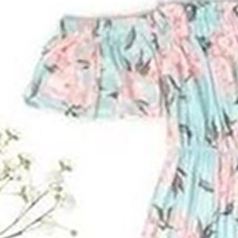 Bear Leader Summer Floral Dresses Family Matching Outfits Fashion