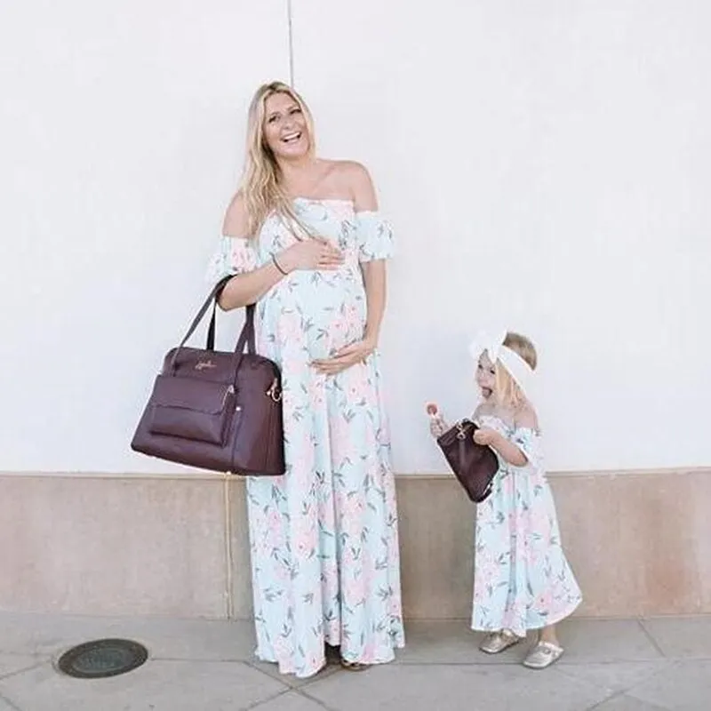 Bear Leader Summer Floral Dresses Family Matching Outfits Fashion