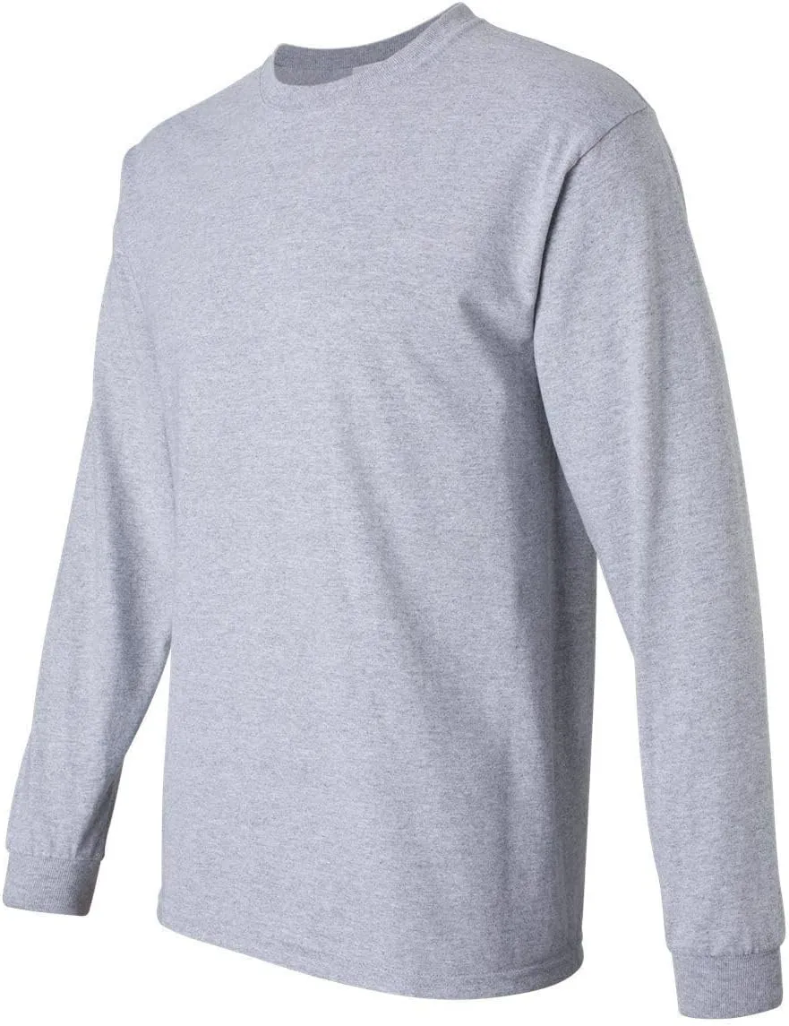 BILLIONHATS 6 Pack Big & Tall Long Sleeve Colorful T-Shirts for Mens 100% Cotton - Crew Neck Bulk Tees Wholesale Packs