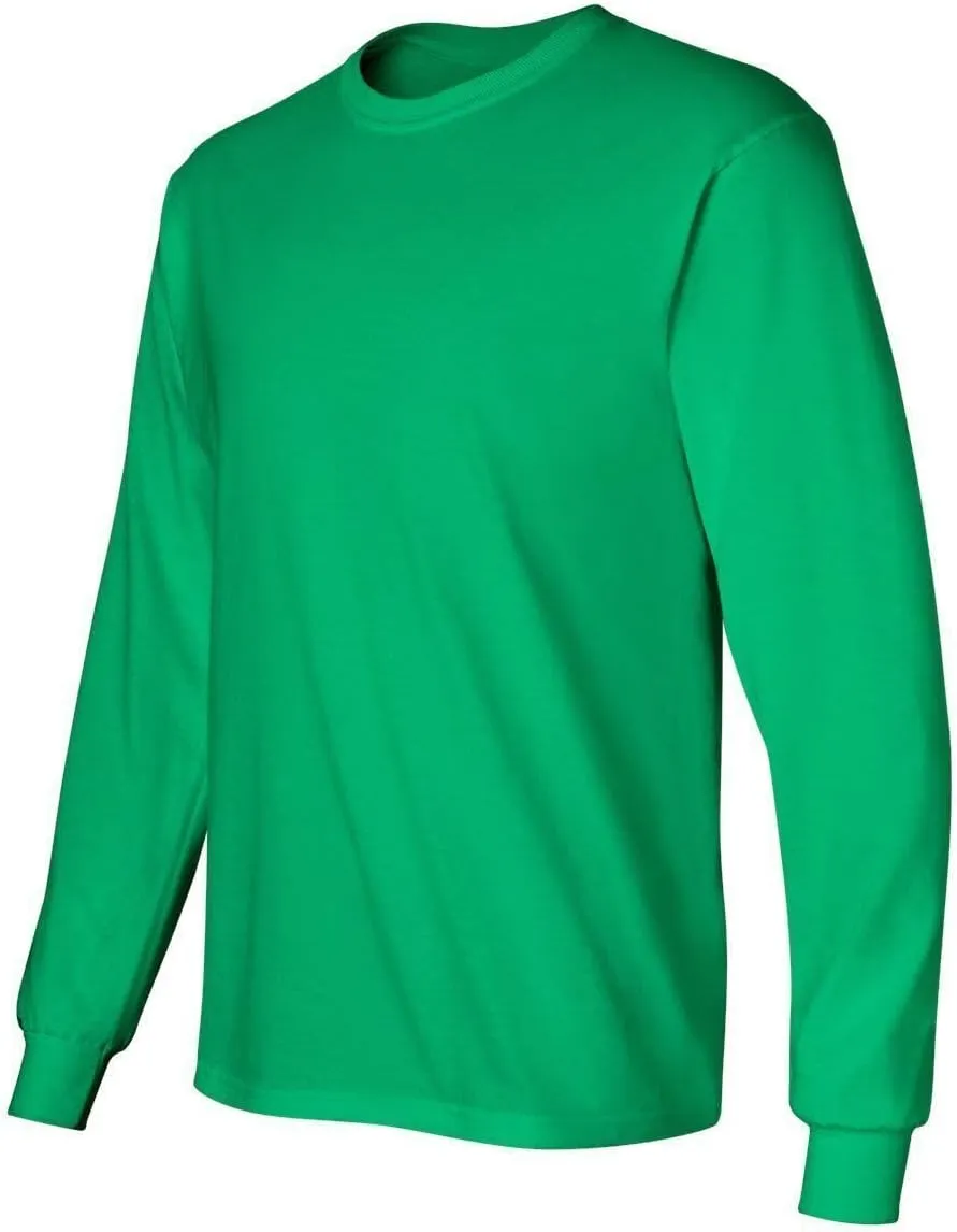 BILLIONHATS 6 Pack Big & Tall Long Sleeve Colorful T-Shirts for Mens 100% Cotton - Crew Neck Bulk Tees Wholesale Packs