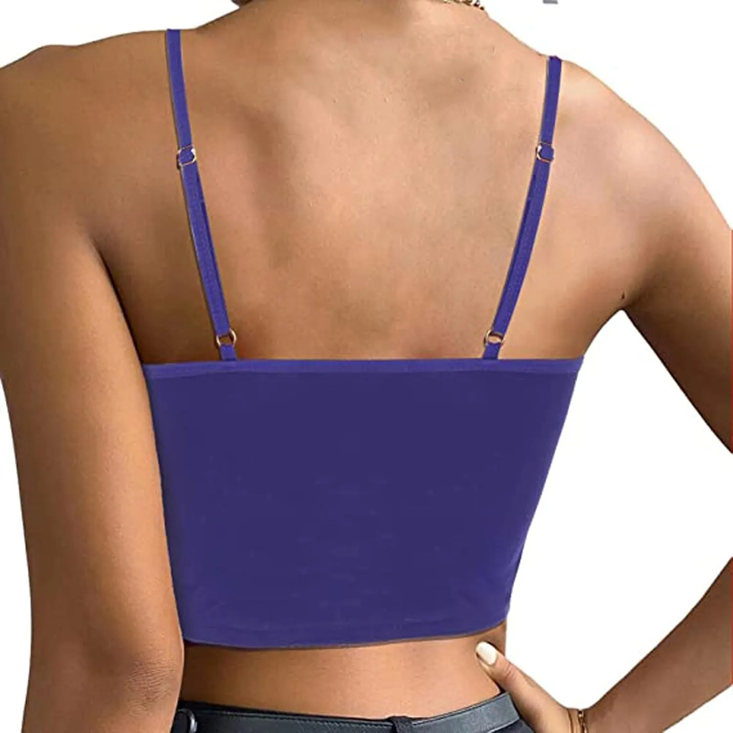 Binmer Lace Bralettes for Womens Half Cami Tank Sexy Adjustable Spaghetti Strap Camisoles Teen Girl Going Out Crop Tops