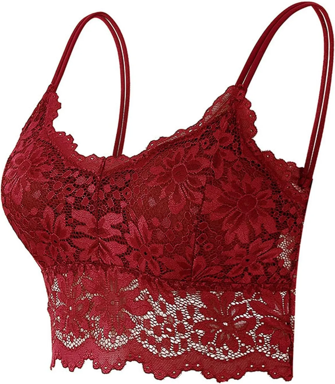 Binmer Lace Bralettes for Womens Half Cami Tank Sexy Adjustable Spaghetti Strap Camisoles Teen Girl Going Out Crop Tops