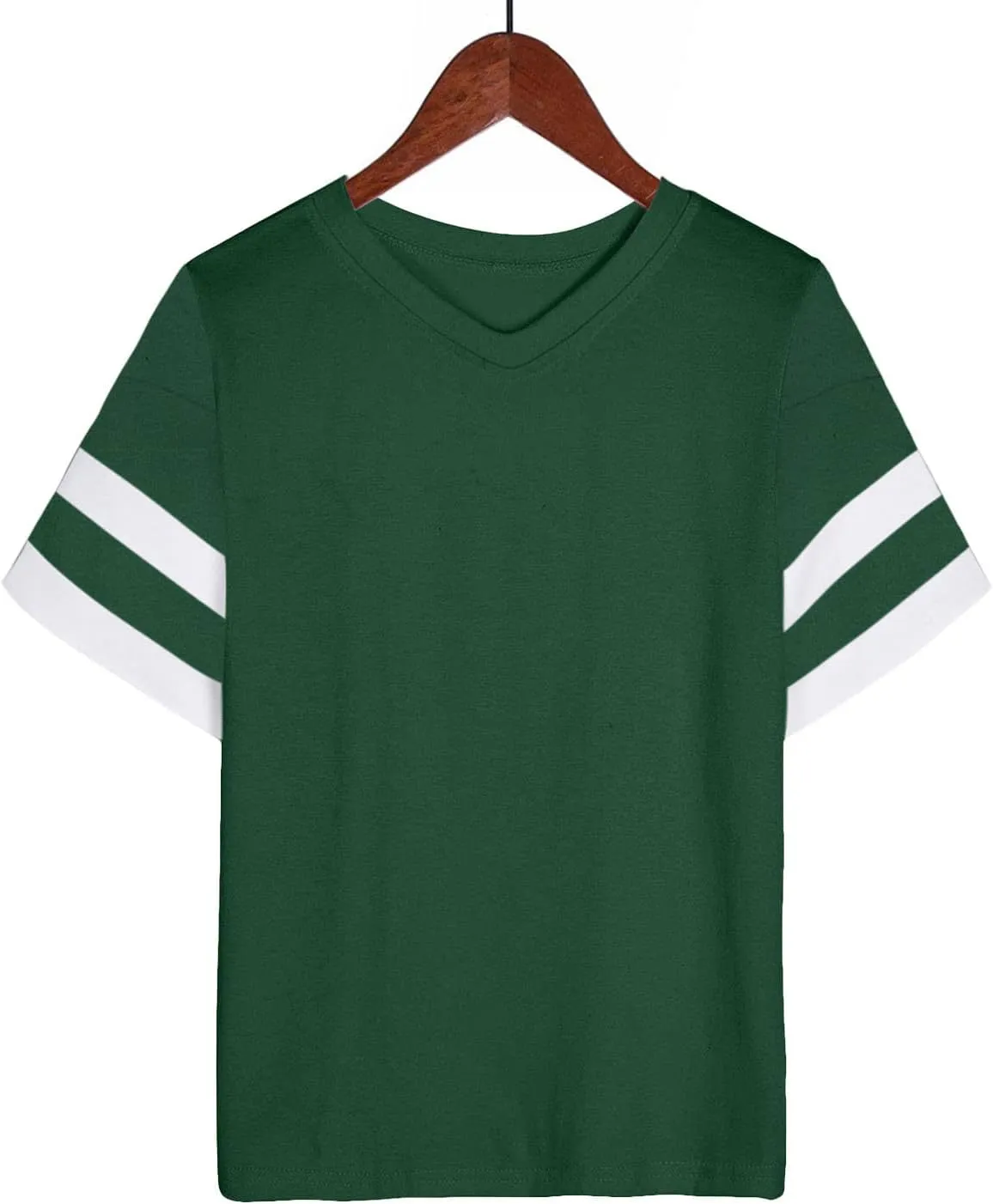 Binmer Oversized Short Sleeve T Shirts for Womens V Neck Tee 2024 Summer Casual Loose Striped Tunic Tops Workout Blouse