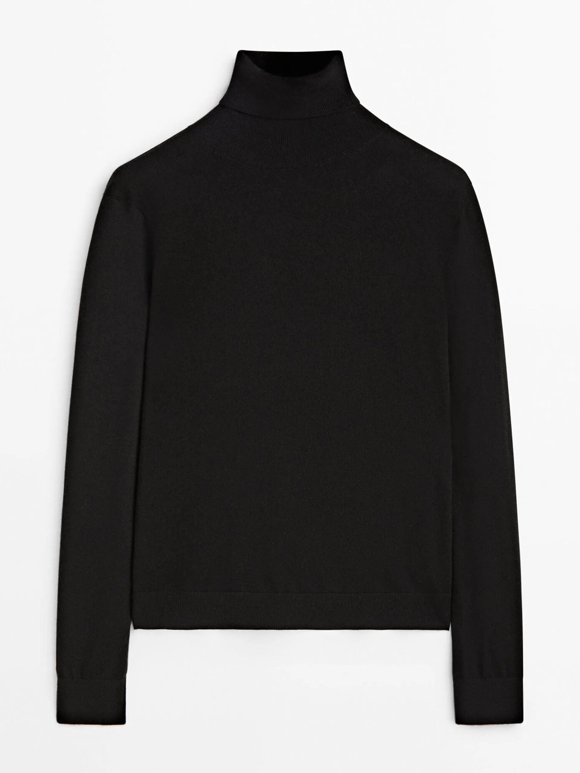 Black long-sleeve high-neck jumper