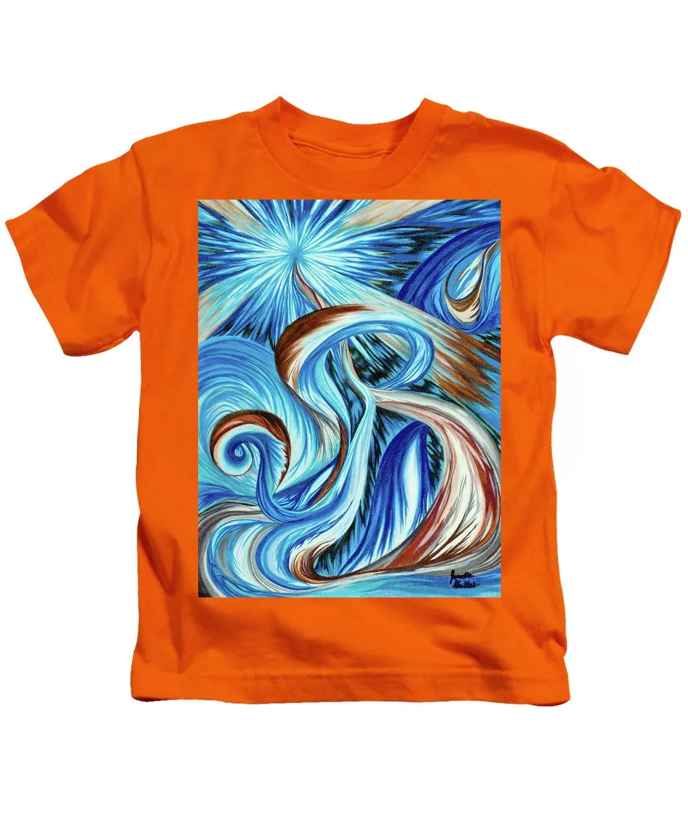 Blue Energy Burst - Kids T-Shirt